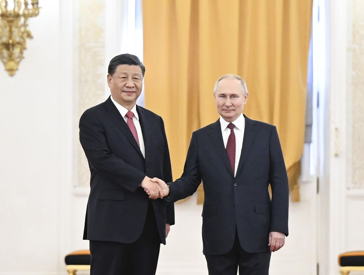 Çin Cumhurbaşkanı Xi ve Rusya Devlet Lideri Putin'in Moskova'daki Görüşmesinden Kareler