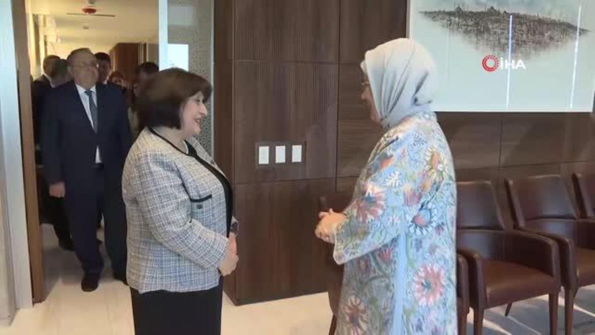 Emine Erdoğan, Azerbaycan Ulusal Meclis Lideri Gafarova ile görüştü