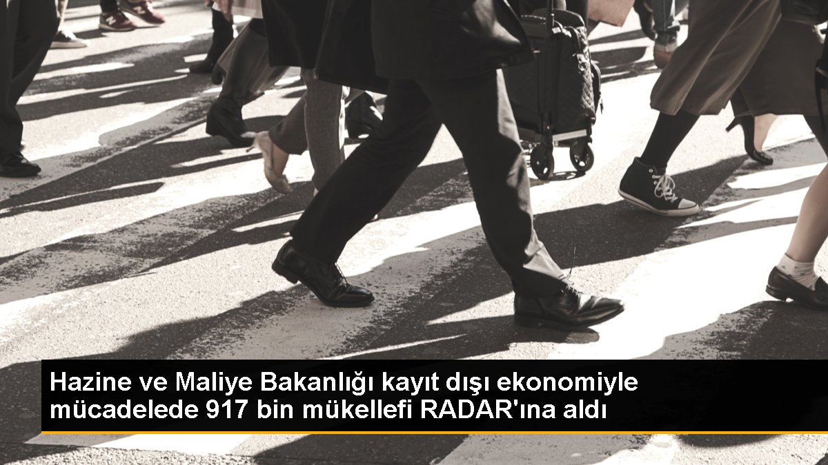 Hazine ve Maliye Bakanlığı kayıt dışı iktisatla gayrette 917 bin mükellefi RADAR'ına aldı