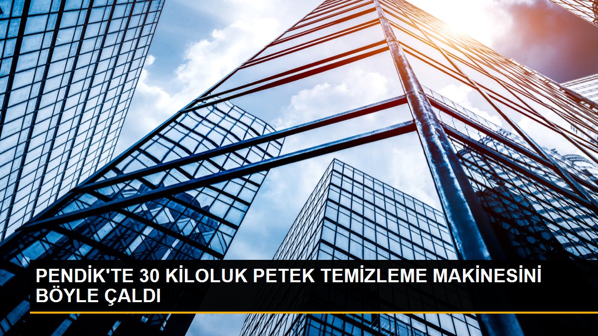 PENDİK'TE 30 KİLOLUK PETEK TEMİZLEME MAKİNESİNİ BU TÜRLÜ ÇALDI