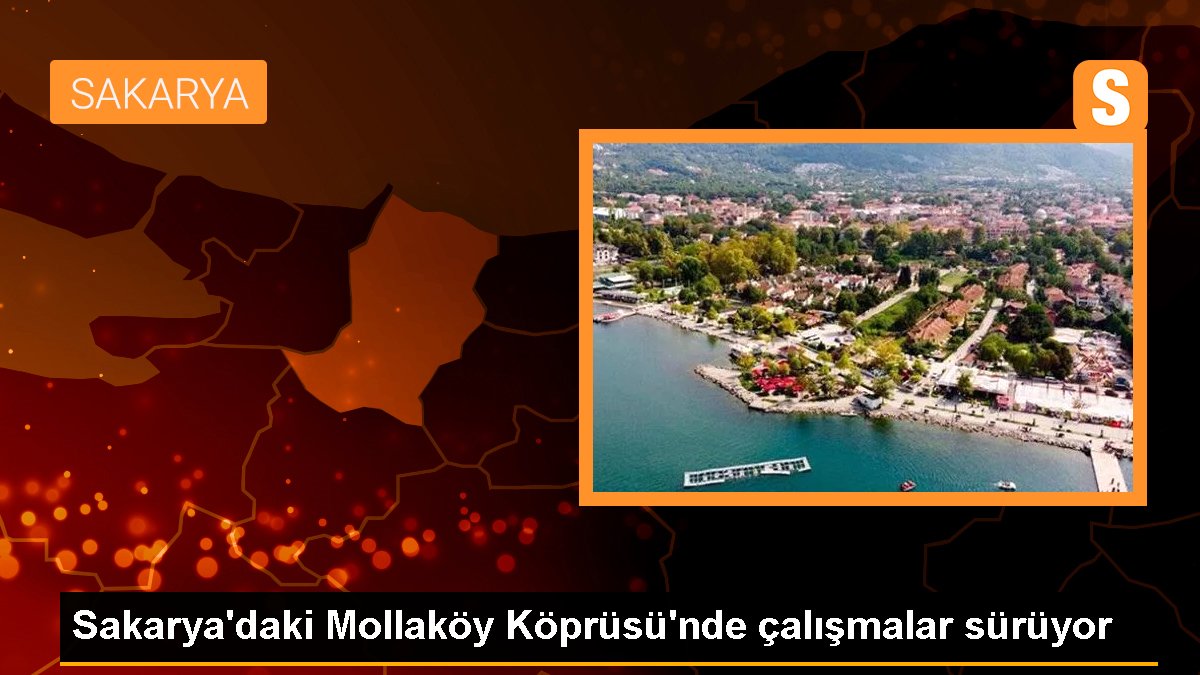 Sakarya'daki Mollaköy Köprüsü'nde çalışmalar sürüyor