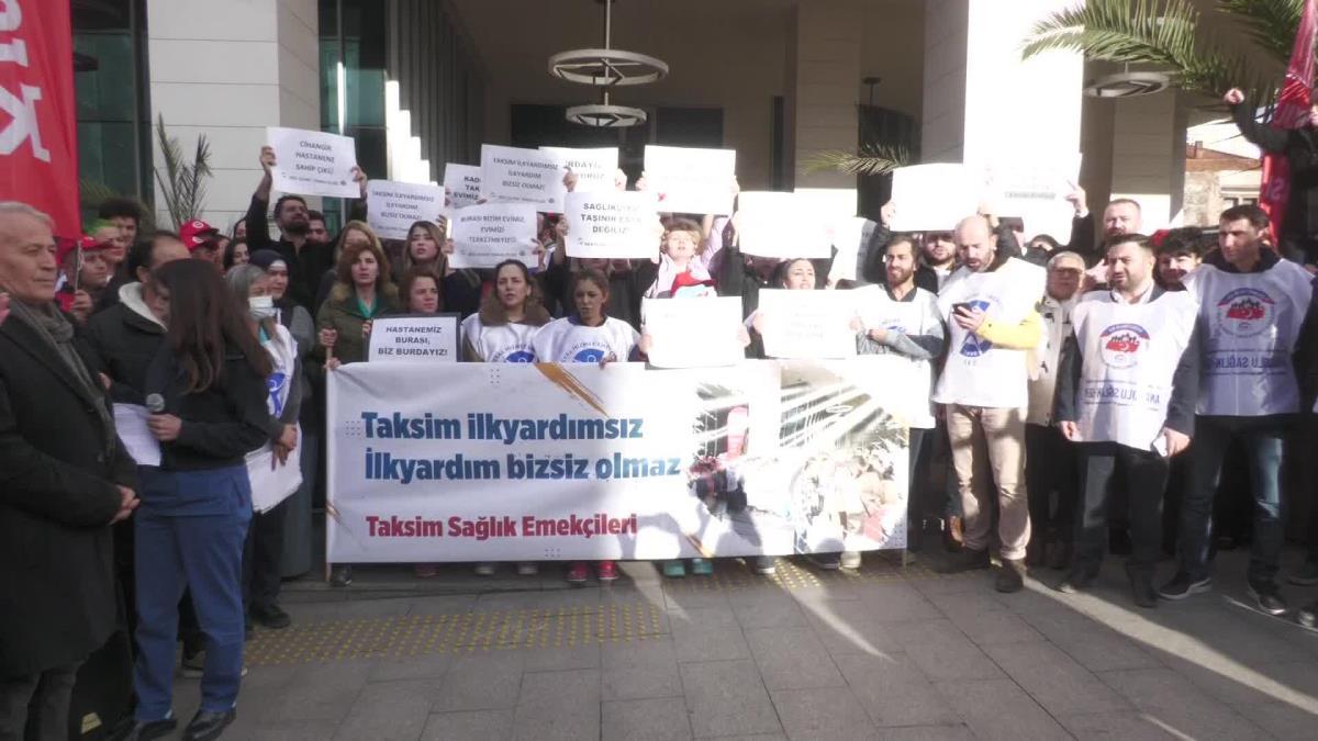 Taksim Eğitim ve Araştırma Hastanesi Çalışanlarından Cerrahpaşa Protestosu: "Başka Bir Hastaneye Taşınmak İstemiyoruz"