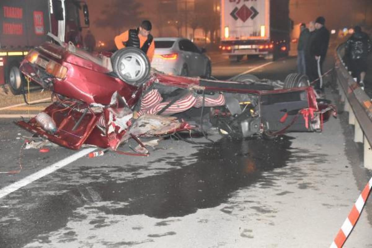 Trabzon'da 2 araba çarpıştı: 2 meyyit, 2 yaralı