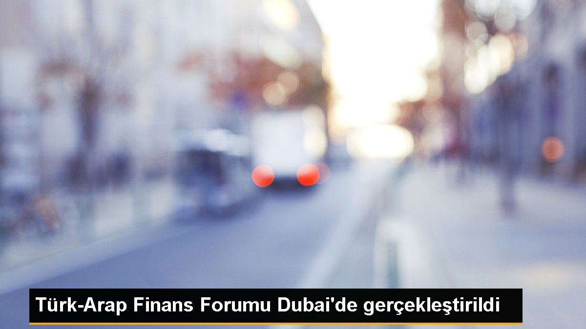 Türk-Arap Finans Forumu Dubai'de gerçekleştirildi