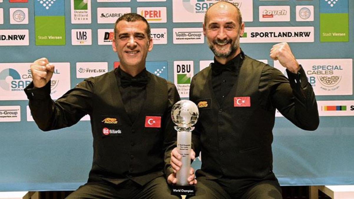 Ulusal Ekipler Dünya 3 Bant Bilardo Şampiyonası'nda Türkiye, üst üste 3. kere şampiyonluğa ulaştı