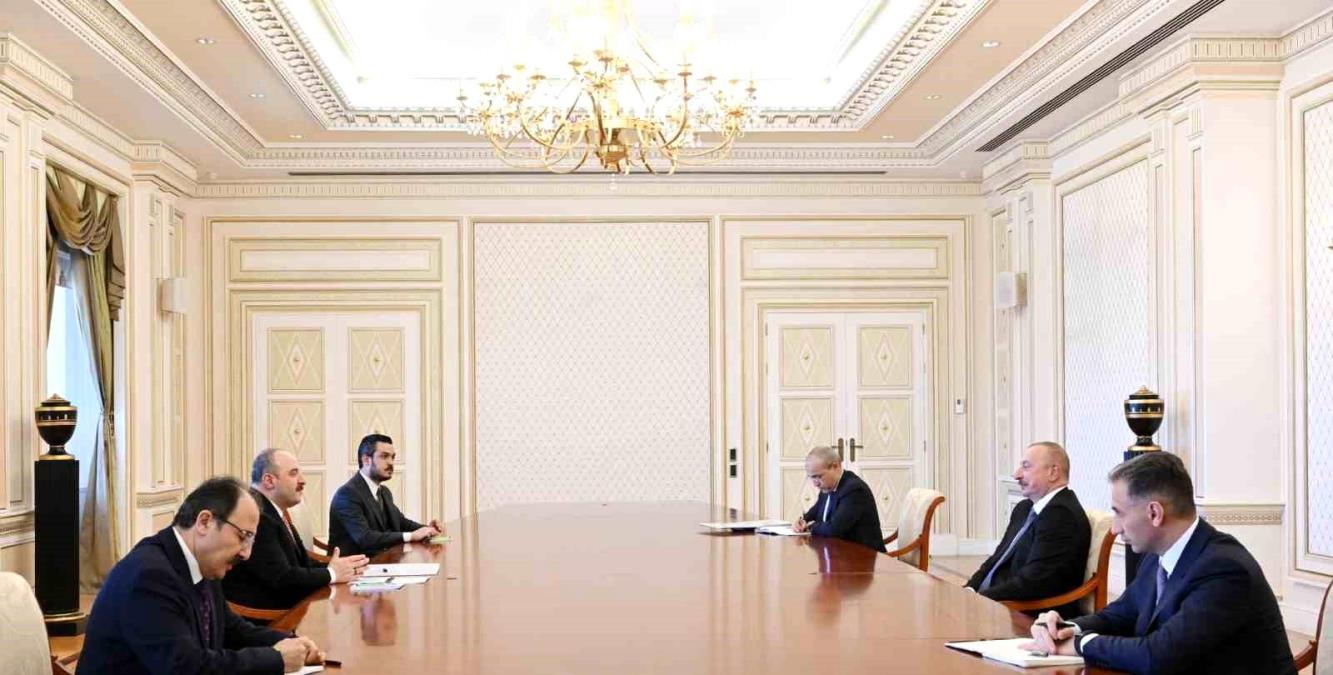 Aliyev, Sanayi ve Teknoloji Bakanı Varank'ı kabul etti