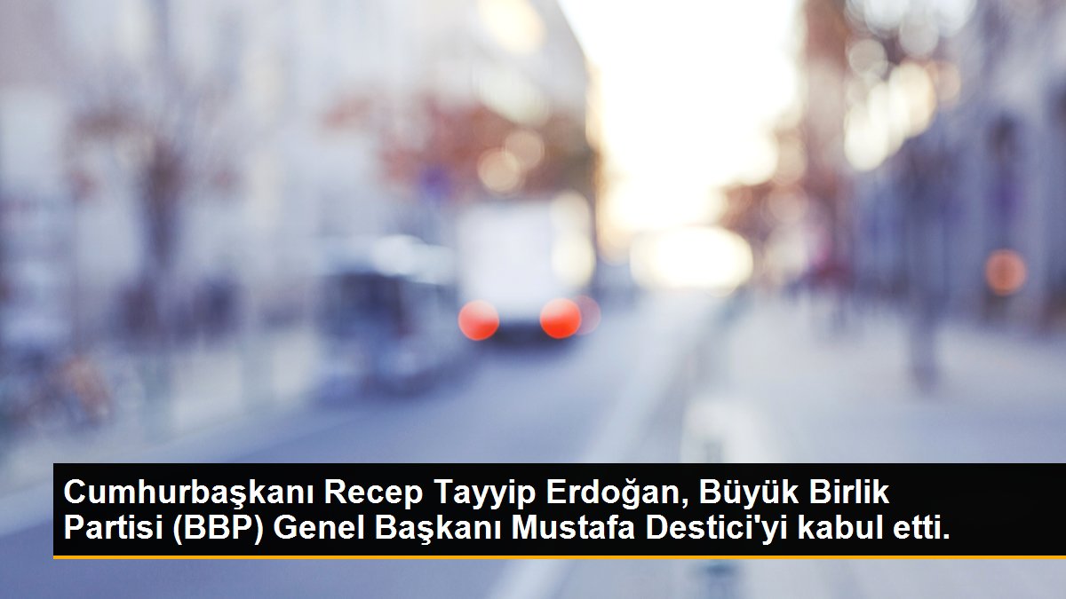 Cumhurbaşkanı Recep Tayyip Erdoğan, Büyük Birlik Partisi (BBP) Genel Lideri Mustafa Destici'yi kabul etti.