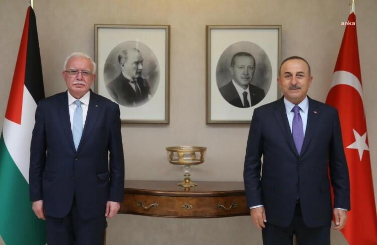 Mevlüt Çavuşoğlu, Filistin Dışişleri Bakanı Riad Malki ile Görüştü