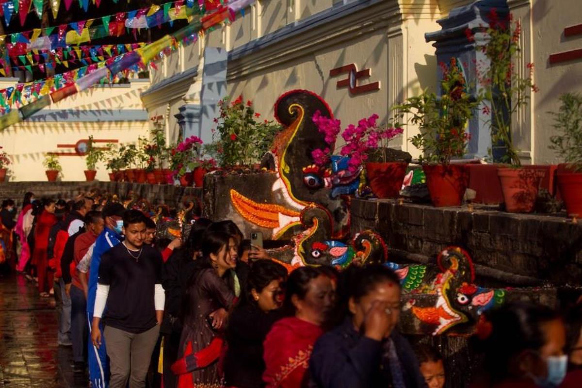 Nepal'de Kutlanan Baishak Asnan Şenliği'nden Renkli İmgeler