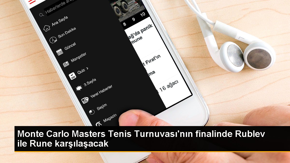Monte Carlo Masters Tenis Turnuvası'nın finalinde Rublev ile Rune karşılaşacak