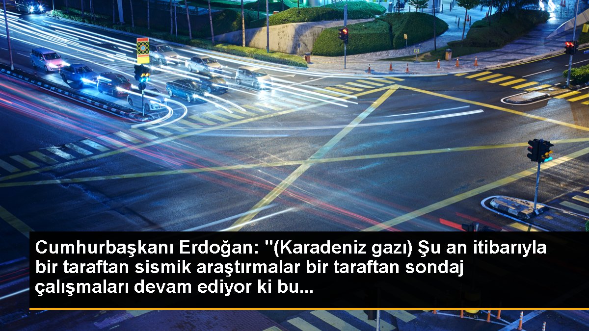 Cumhurbaşkanı Erdoğan: "(Karadeniz gazı) Şu an prestijiyle bir taraftan sismik araştırmalar bir taraftan sondaj çalışmaları devam ediyor ki bu...