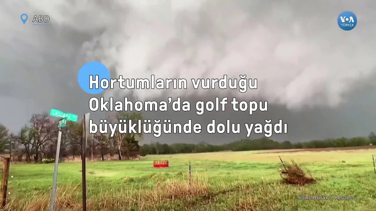 Hortumların Vurduğu Oklahoma'da Golf Topu Büyüklüğünde Dolu Yağdı