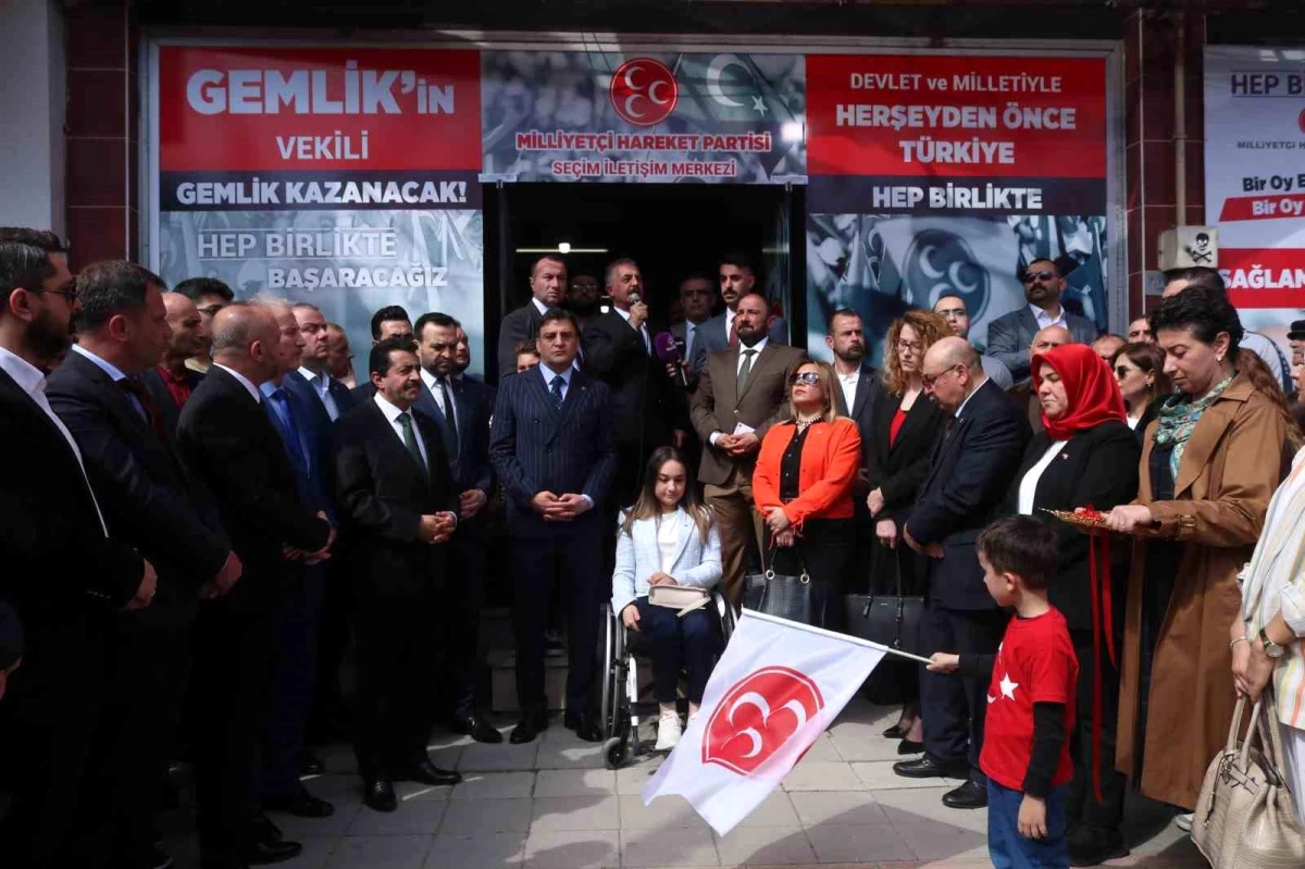 MHP Gemlik'te Seçim Bağlantı Merkezi Açılışı Yaptı