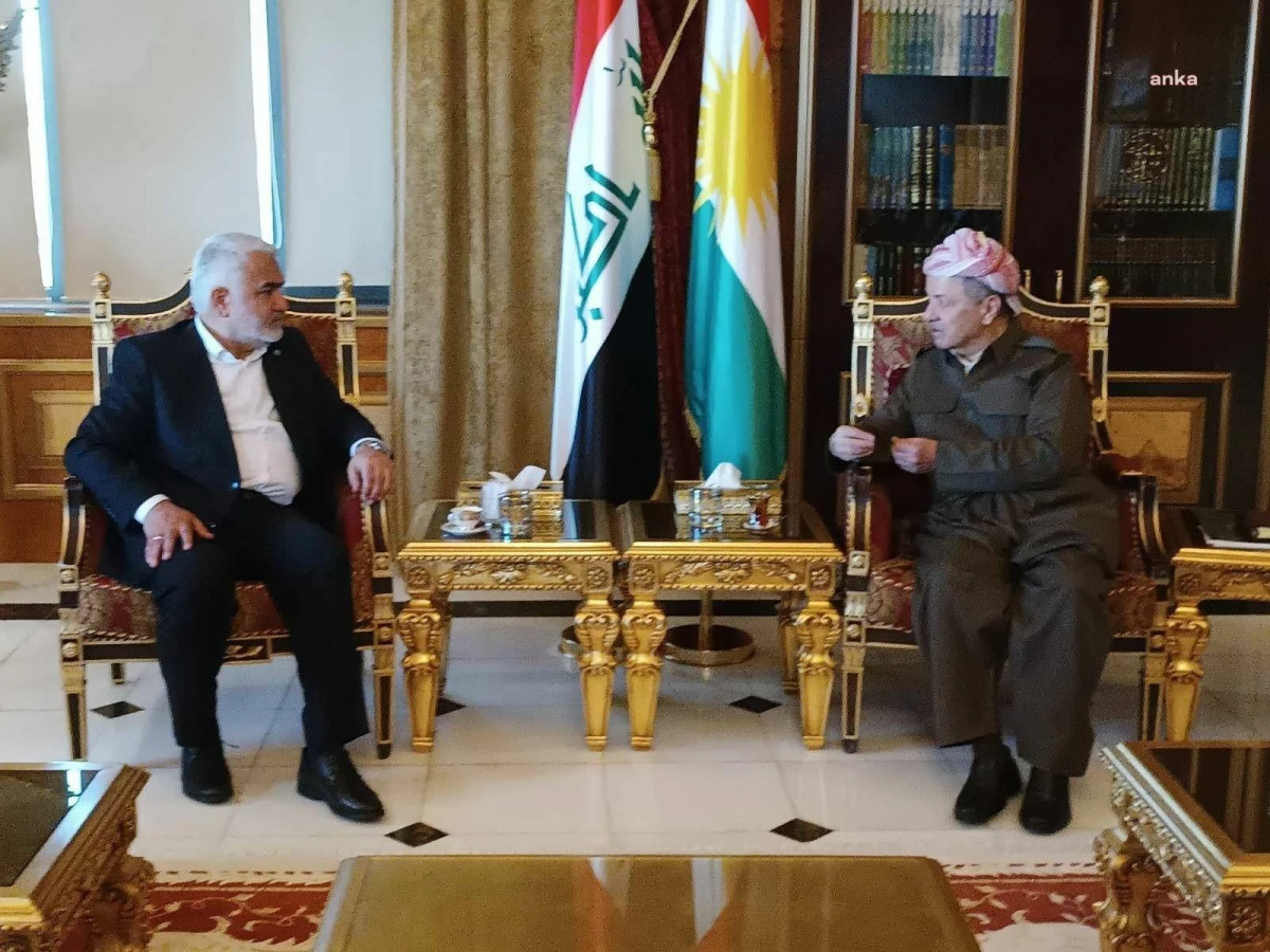 HÜDA PAR Genel Lideri Zekeriya Yapıcıoğlu, KDP Genel Lideri Mesud Barzani ile görüştü