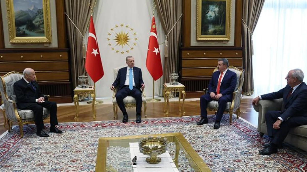 MHP, BBP ve DSP önderleri Erdoğan'a geçmiş olsun ziyaretinde bulundu