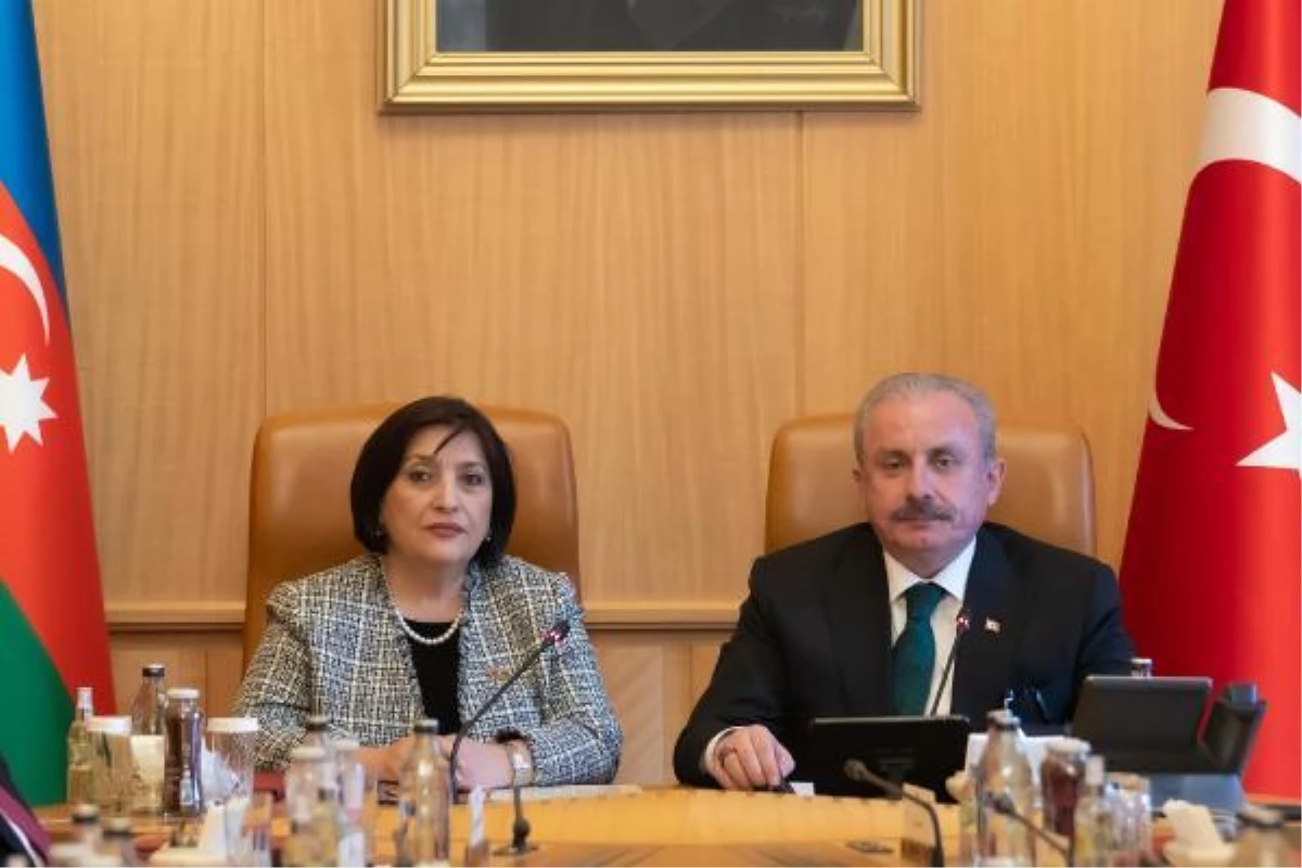 TBMM Lideri Mustafa Şentop, Azerbaycan Ulusal Meclisi Lideri Sahibe Gafarova ile Görüştü