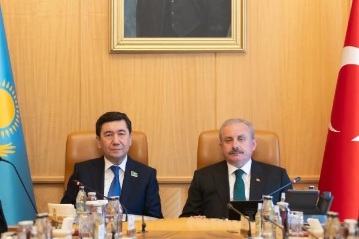 TBMM Lideri Şentop, Kazakistan Meclis Lideri Koşanov ile görüştü