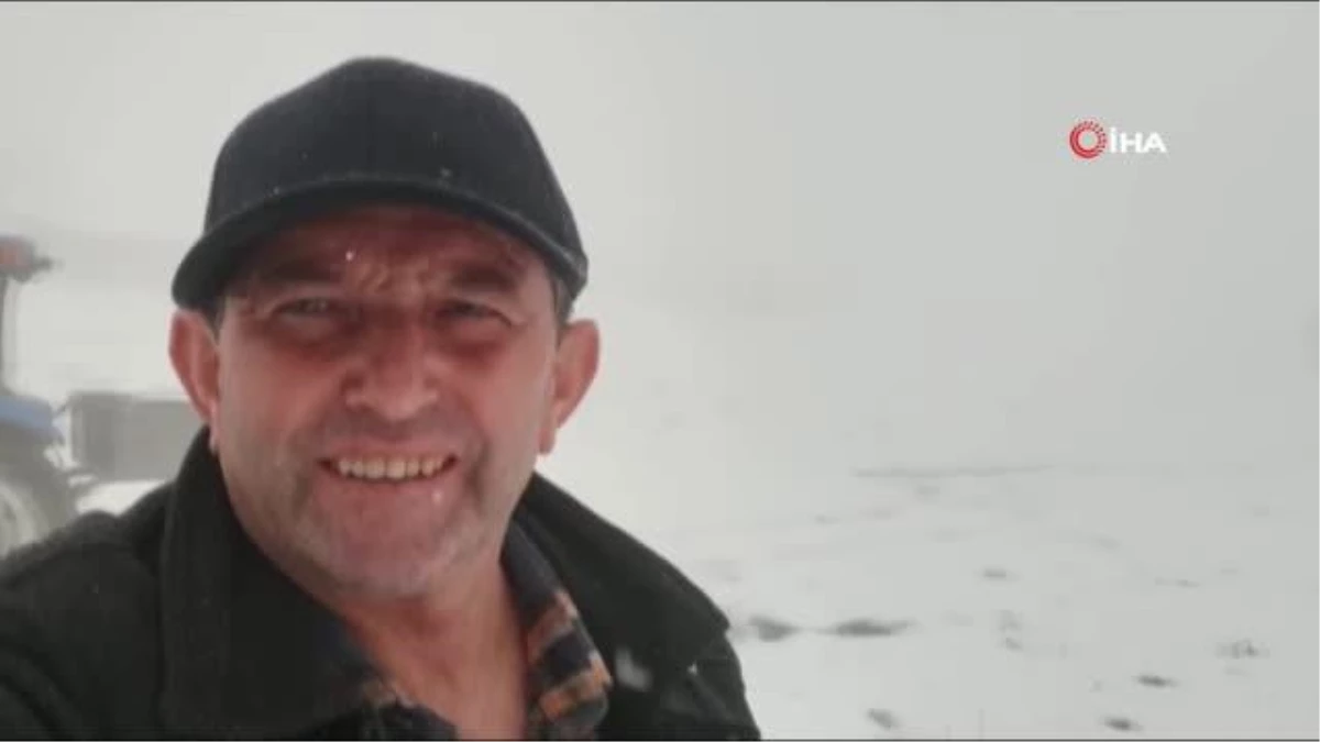Bolu'da Nisan ayında kar köylülere güç anlar yaşattı
