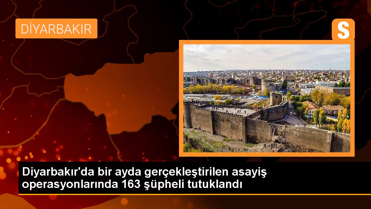 Diyarbakır'da Asayiş Operasyonları Sonucu 163 Kişi Tutuklandı
