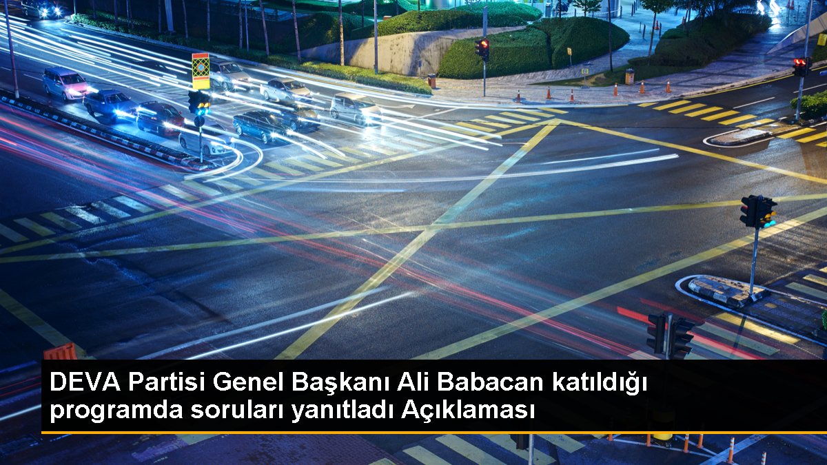 DEVA Partisi Genel Lideri Ali Babacan: PYD/YPG terör örgütü değil