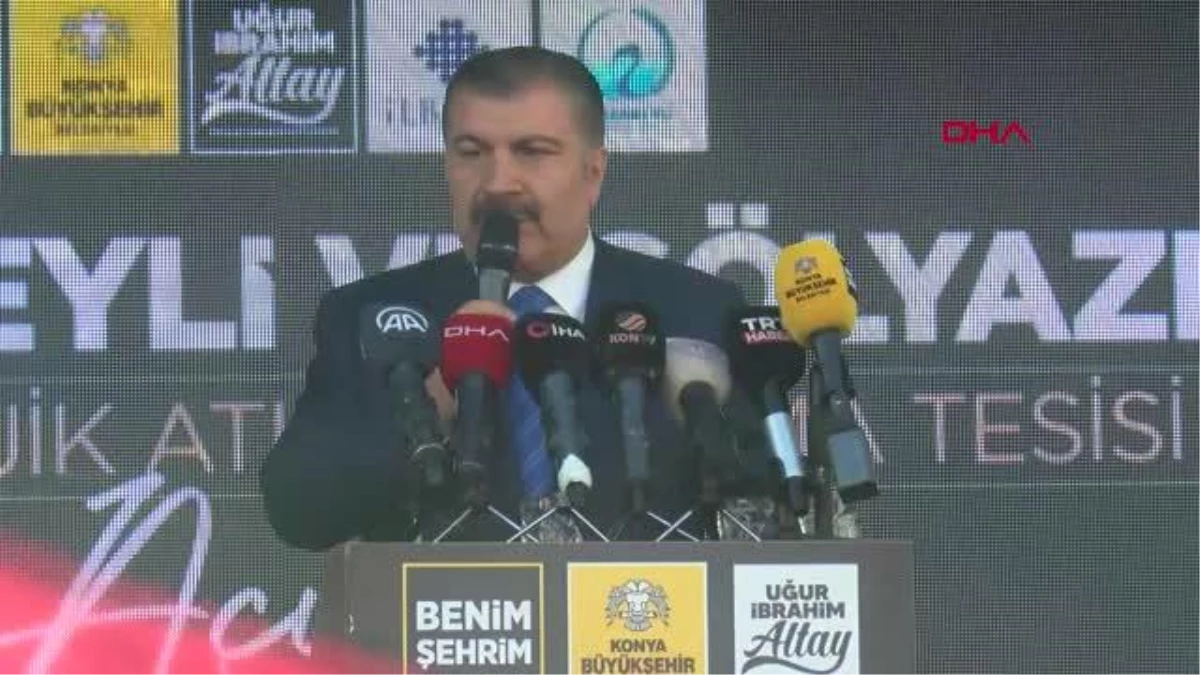 Sıhhat Bakanı Fahrettin Koca, atık su arıtma tesislerinin açılış merasimlerinde konuştu
