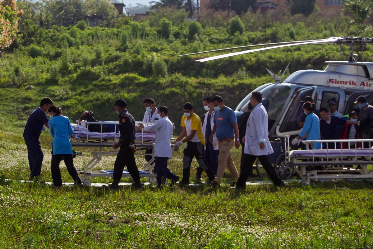 Nepal'de Helikopter Kazası: 1 Meyyit, 4 Yaralı