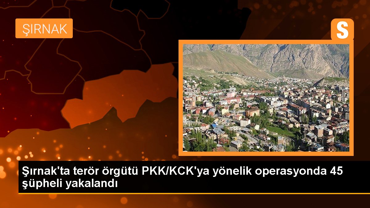 Şırnak'ta PKK/KCK operasyonu: 45 kuşkulu gözaltına alındı